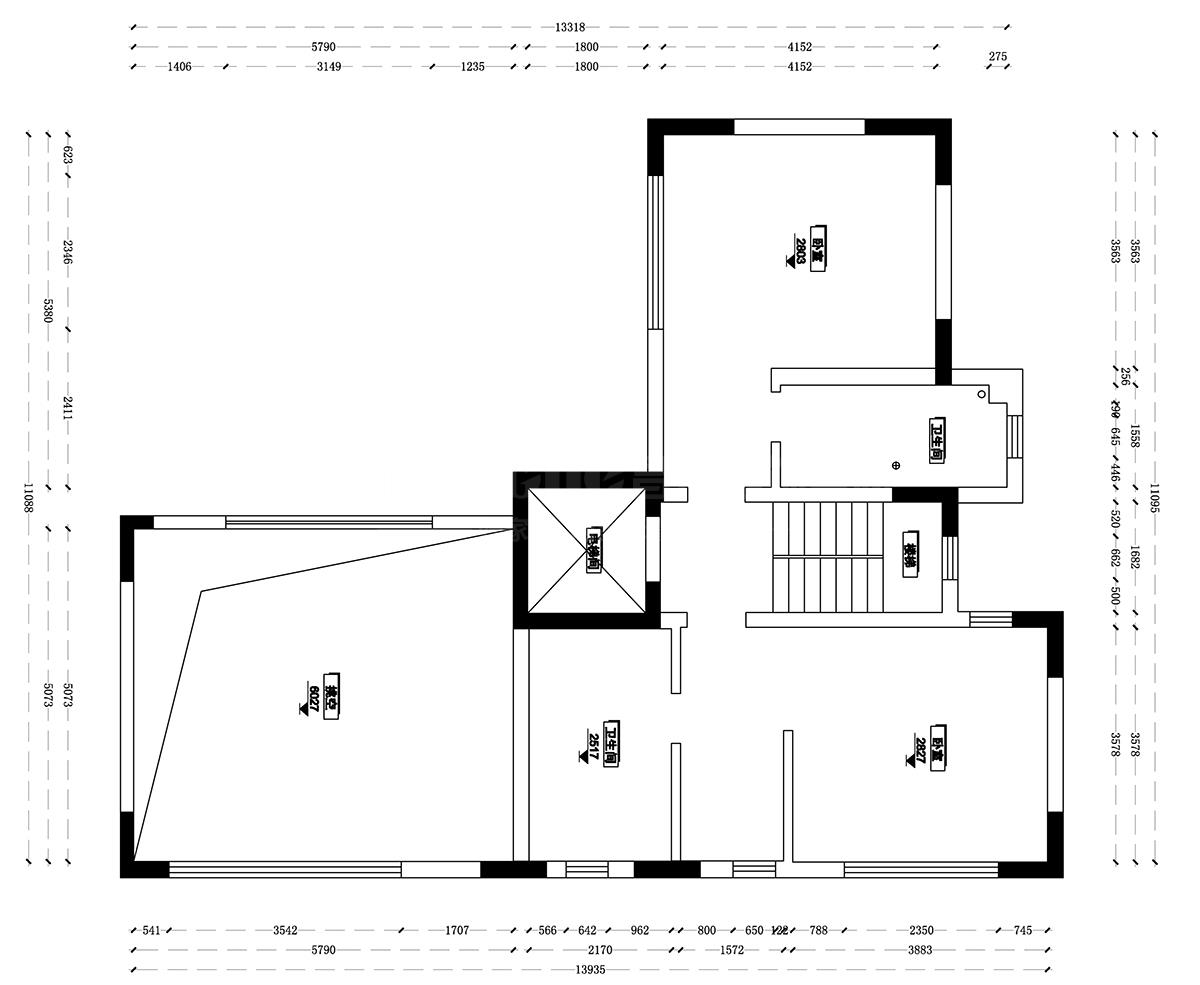 二樓原始結(jié)構(gòu)圖