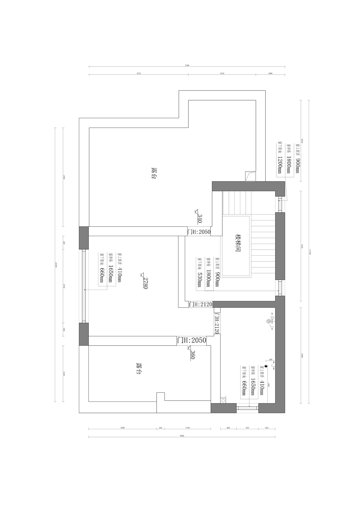 天山國賓一號院 158㎡總結(jié)構(gòu)圖 二樓